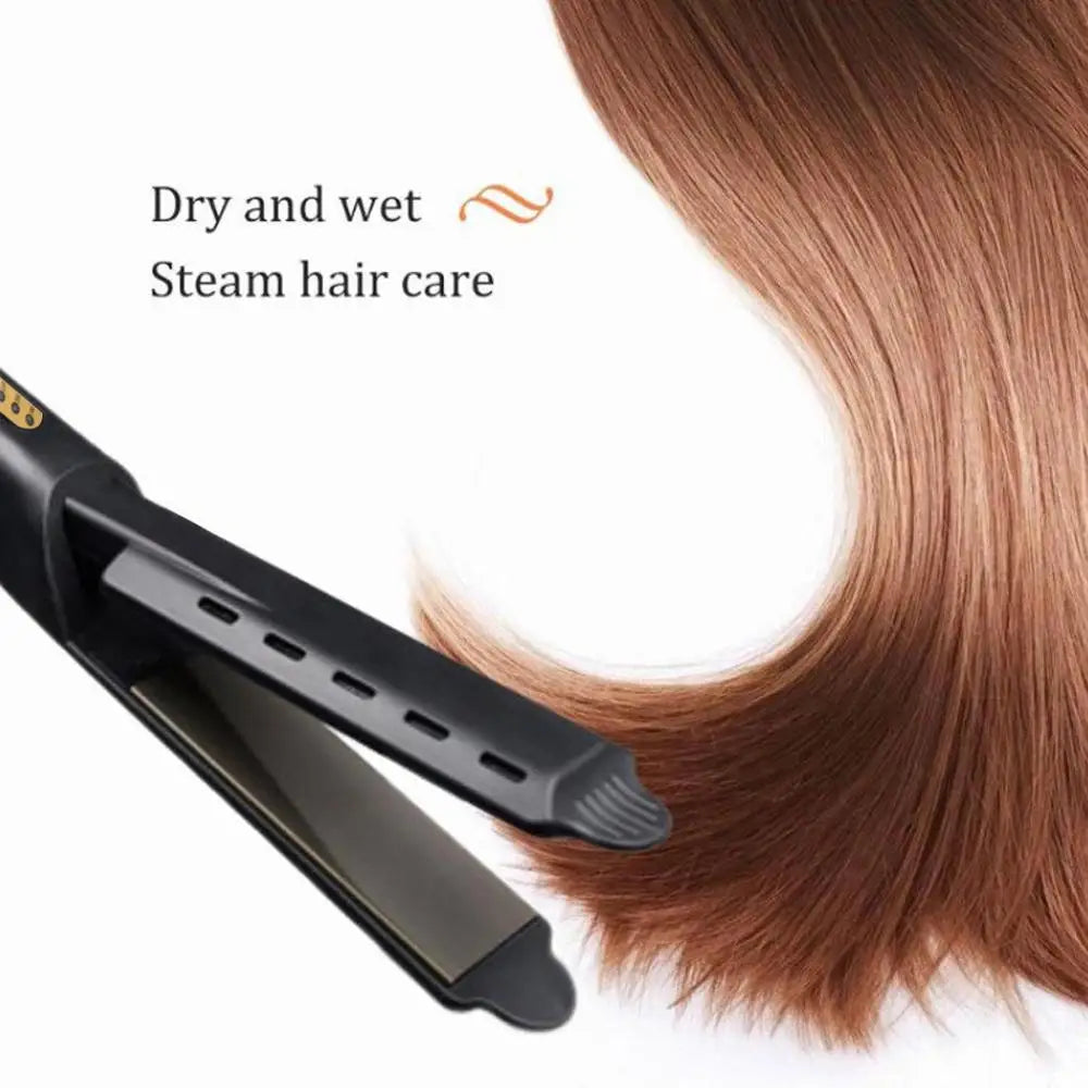 Hair Straightener Four-Gear Temperature Adjustment Ceramic Tourmaline Ionic Flat Iron Widen Panel Professional Styling Tool