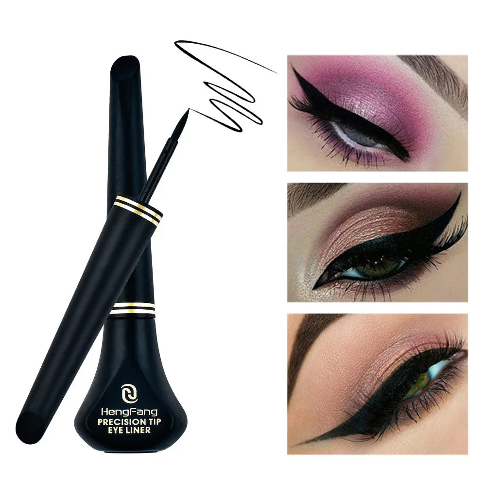 Makeup Black Liquid Eyeliner No Smudging No Makeup Waterproof and Sweat-Proof Soft Make up Eye Liner Superfine Eyes Liner