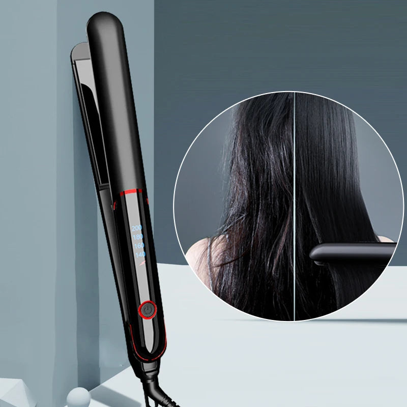 Hair Straightener Temperature Adjustment Ceramic Tourmaline Ionic Flat Iron Curling Iron Hair Curler Comb Women