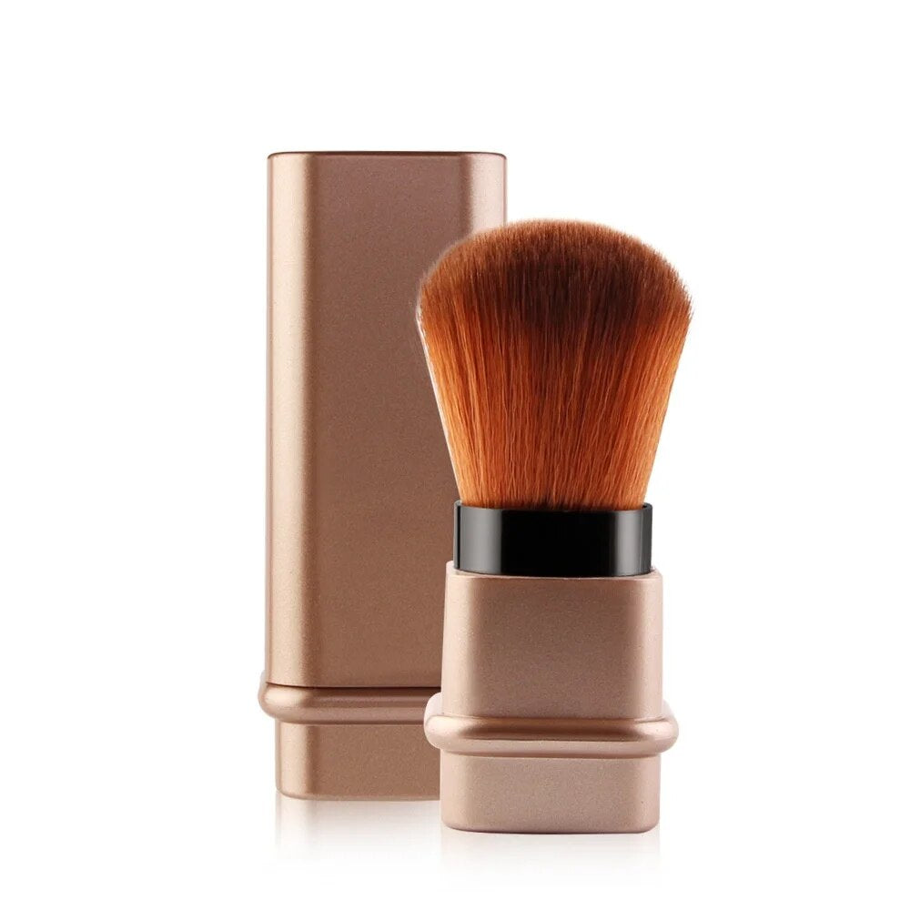 1 Piece Loose Powder Foundation Makeup Brush Mini Retractable Portable Blush Brush Makeup Brush with Cover Foundation Makeup Too