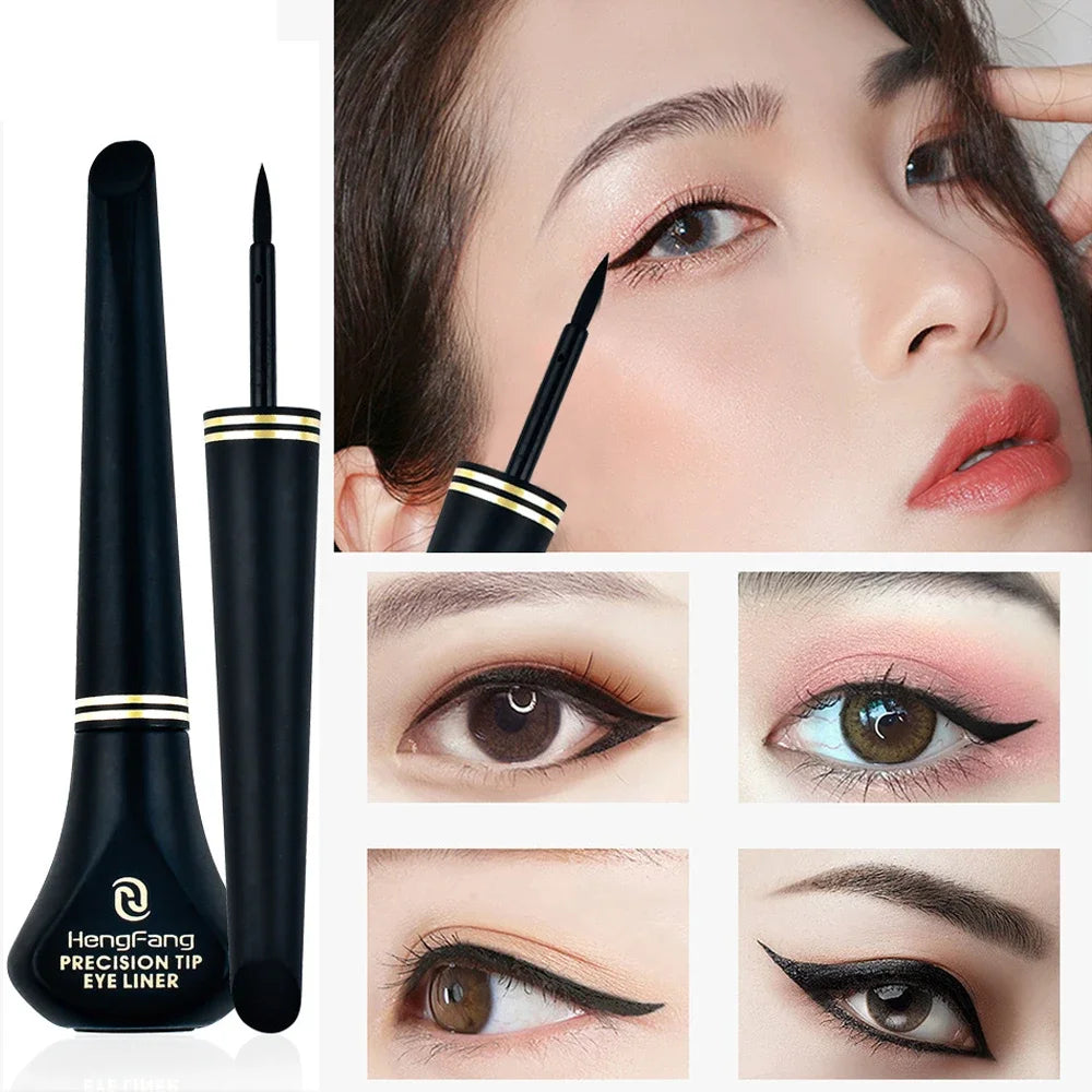 Makeup Black Liquid Eyeliner No Smudging No Makeup Waterproof and Sweat-Proof Soft Make up Eye Liner Superfine Eyes Liner