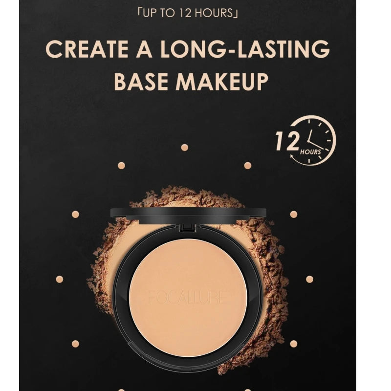 3 Colors Make up Face Powder Brighten Oil-Control Nude Makeup Pressed Powder Foundation Makeup Base Cosmetics