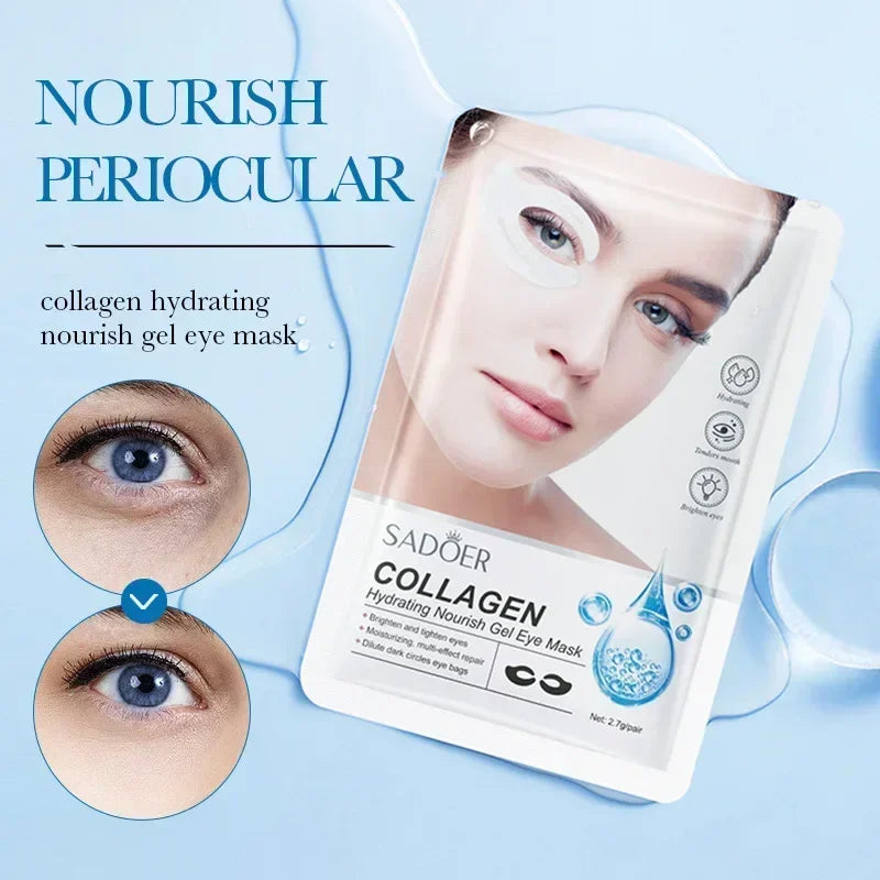 30Pcs Collagen Eye Mask Improve Dark Circles and Wrinkles Moisturize and Wrinkle Resistant Eye Mask Skincare Products Eye Patch