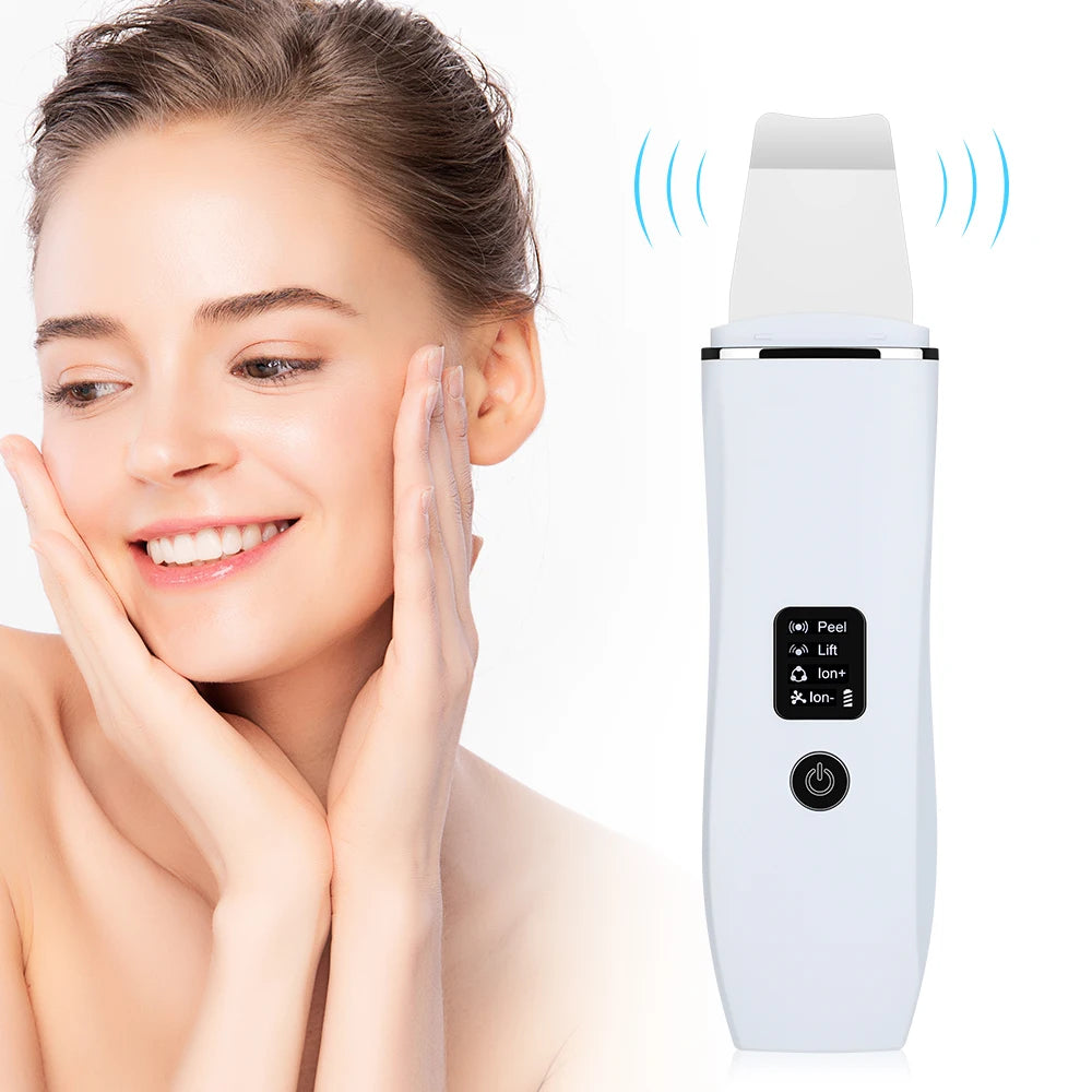 Ultrasonic Peeling Machine Skin Care Facial Cleanser Blackhead Cleaning Device Ultrasonic Scrubber