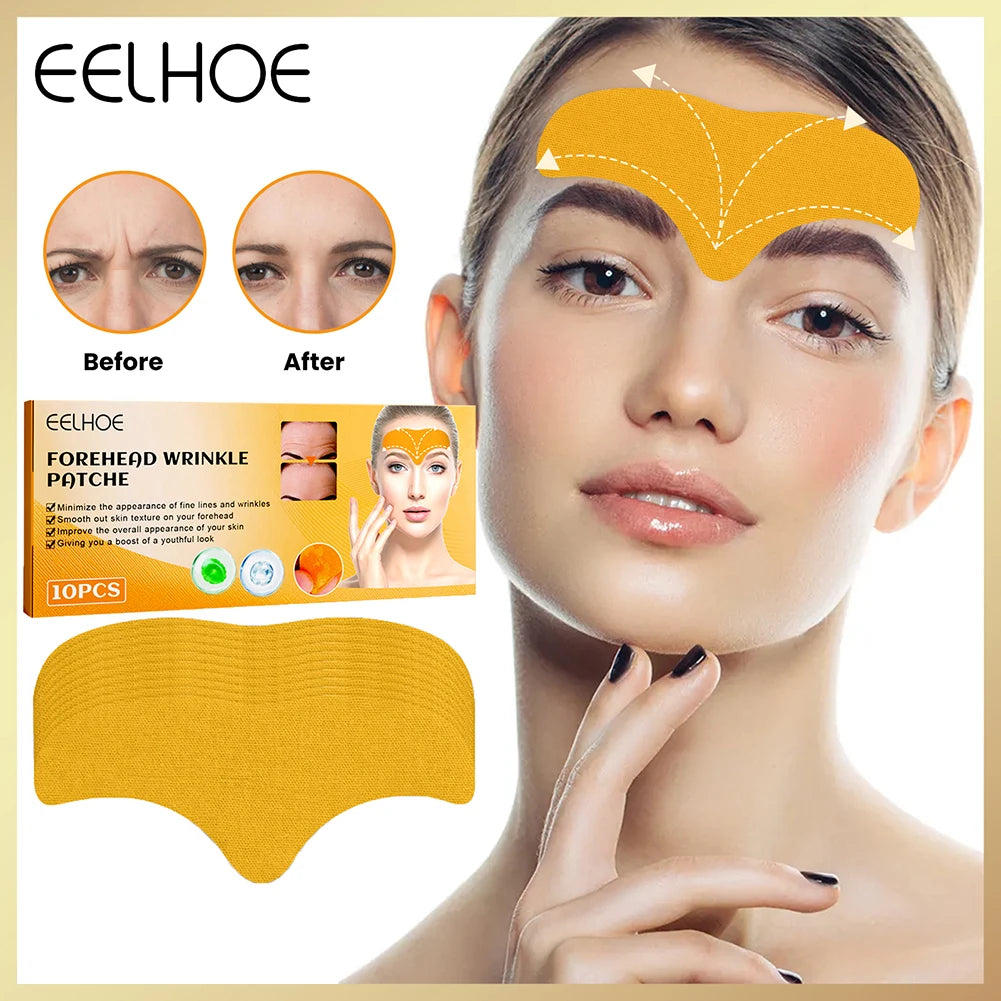 10Pcs Forehead Wrinkle Patches Facial Patches Natural Forehead Line Removal Gel Patch anti Wrinkles Lifting Face Skin Care