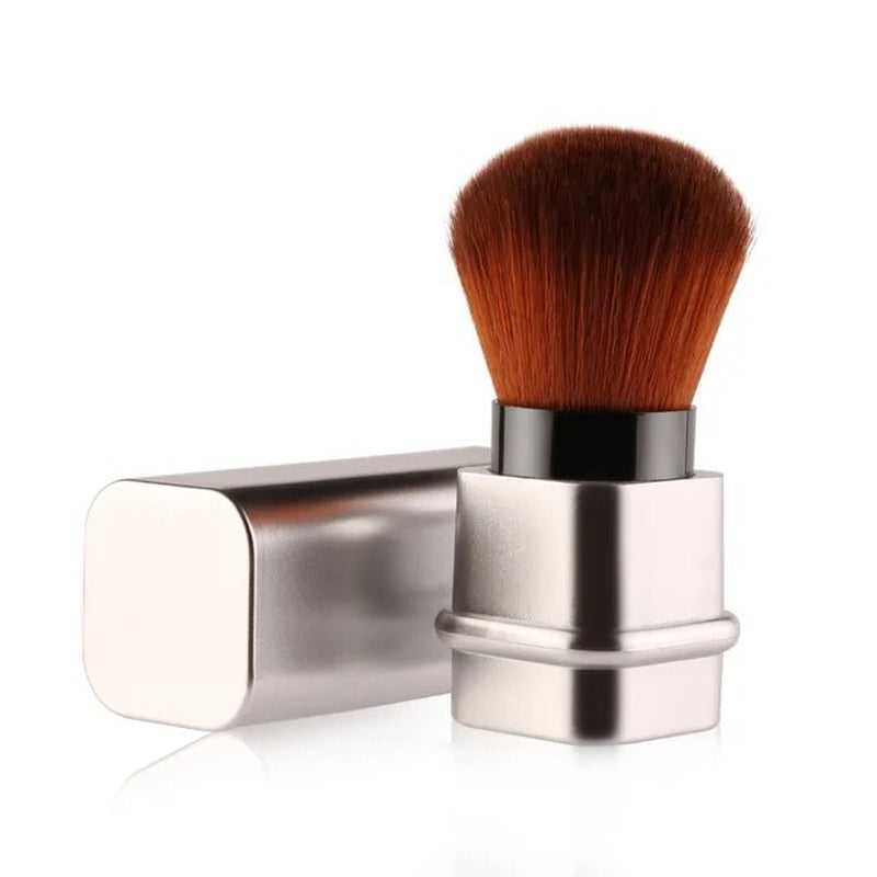 1 Piece Loose Powder Foundation Makeup Brush Mini Retractable Portable Blush Brush Makeup Brush with Cover Foundation Makeup Too