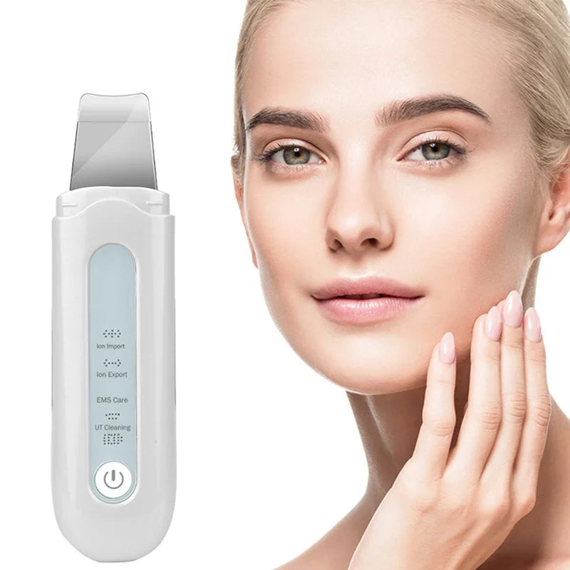 Ultrasonic Skin Scrubber EMS Microcurrent Shoveling Machine Blackhead Remove Deep Face Cleaning Beauty Instrument Skin Lift