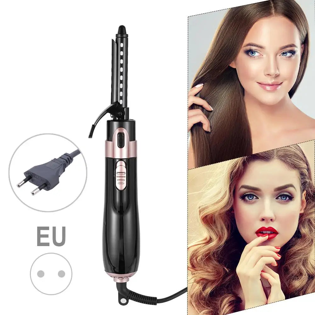 4 in 1 Hot Hair Dryer Brush Electric Hot Air Comb Multifunction Hair Curler Straightener Curler Hair Dryer Negative Ion