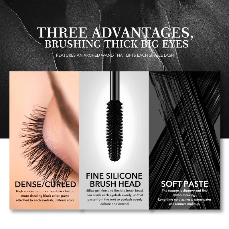 Black Mascara Eyelashes Mascara 4D Silky Eyelashes Lengthening Eyelashes Makeup Waterproof Mascara Volume Eye Cosmetics Makeup