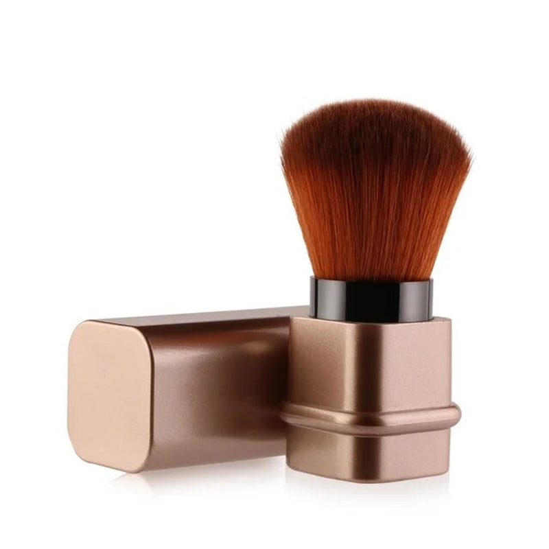 1 Piece Loose Powder Foundation Makeup Brush Mini Retractable Portable Blush Brush Makeup Brush with Cover Foundation Makeup Too