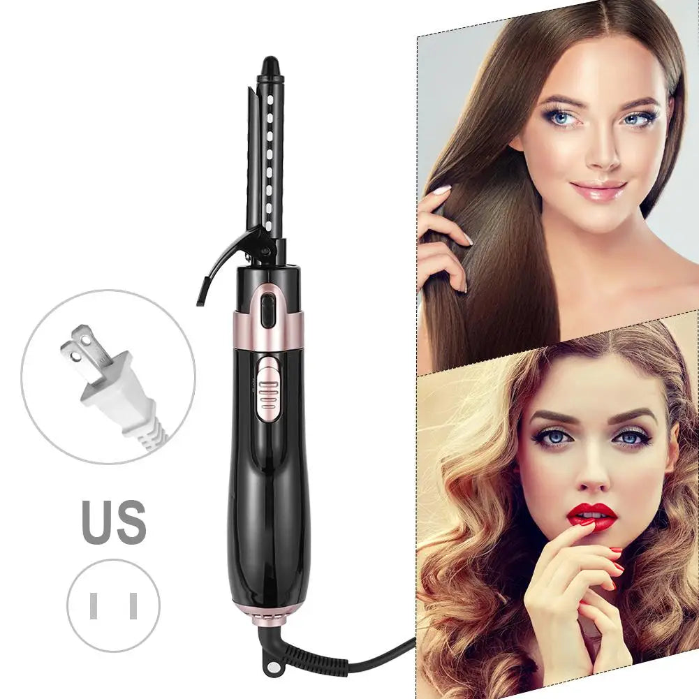 4 in 1 Hot Hair Dryer Brush Electric Hot Air Comb Multifunction Hair Curler Straightener Curler Hair Dryer Negative Ion