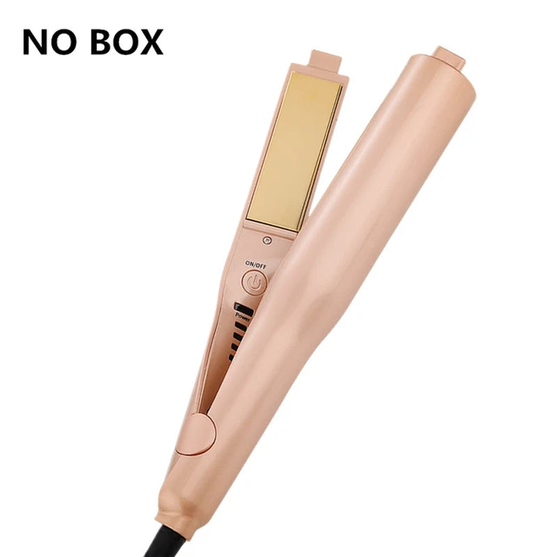 2 in 1 Hair Straightener and Curler Twist Straightening Curling Iron Professional Negative Ion Fast Heating Styling Flat Iron