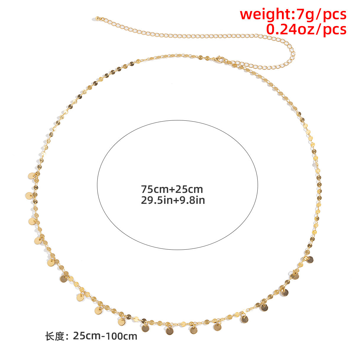 Sexy Single-layer Tassel Disc Trendy Body Chain