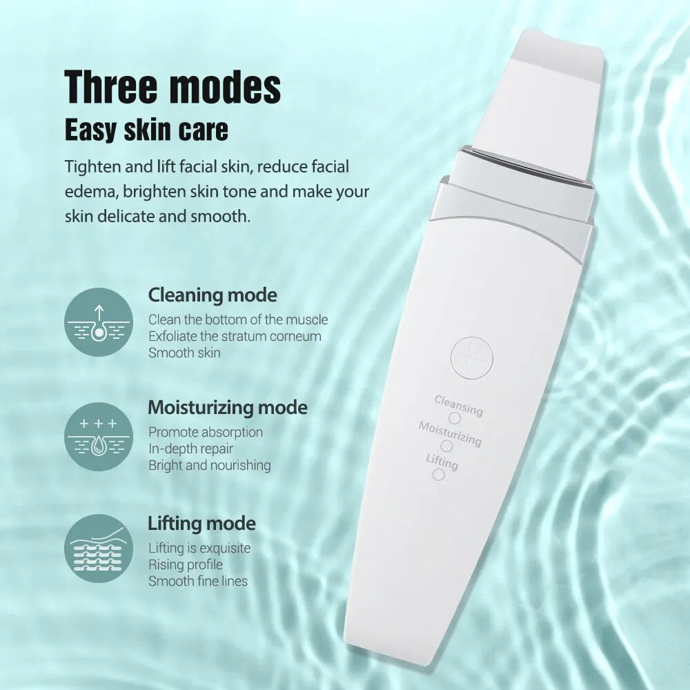 Ultrasonic Peeling Machine Skin Care Facial Cleanser Blackhead Cleaning Device Ultrasonic Scrubber