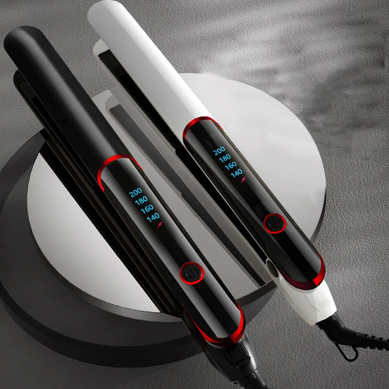 Hair Straightener Temperature Adjustment Ceramic Tourmaline Ionic Flat Iron Curling Iron Hair Curler Comb Women