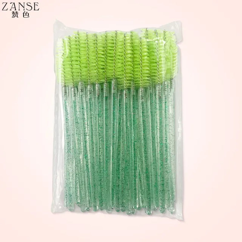 Disposable Crystal Eyelashes Brush Comb 5/50Pcs Eye Lashes Extension Mascara Wands Makeup Professional Makeup Beauty Tool