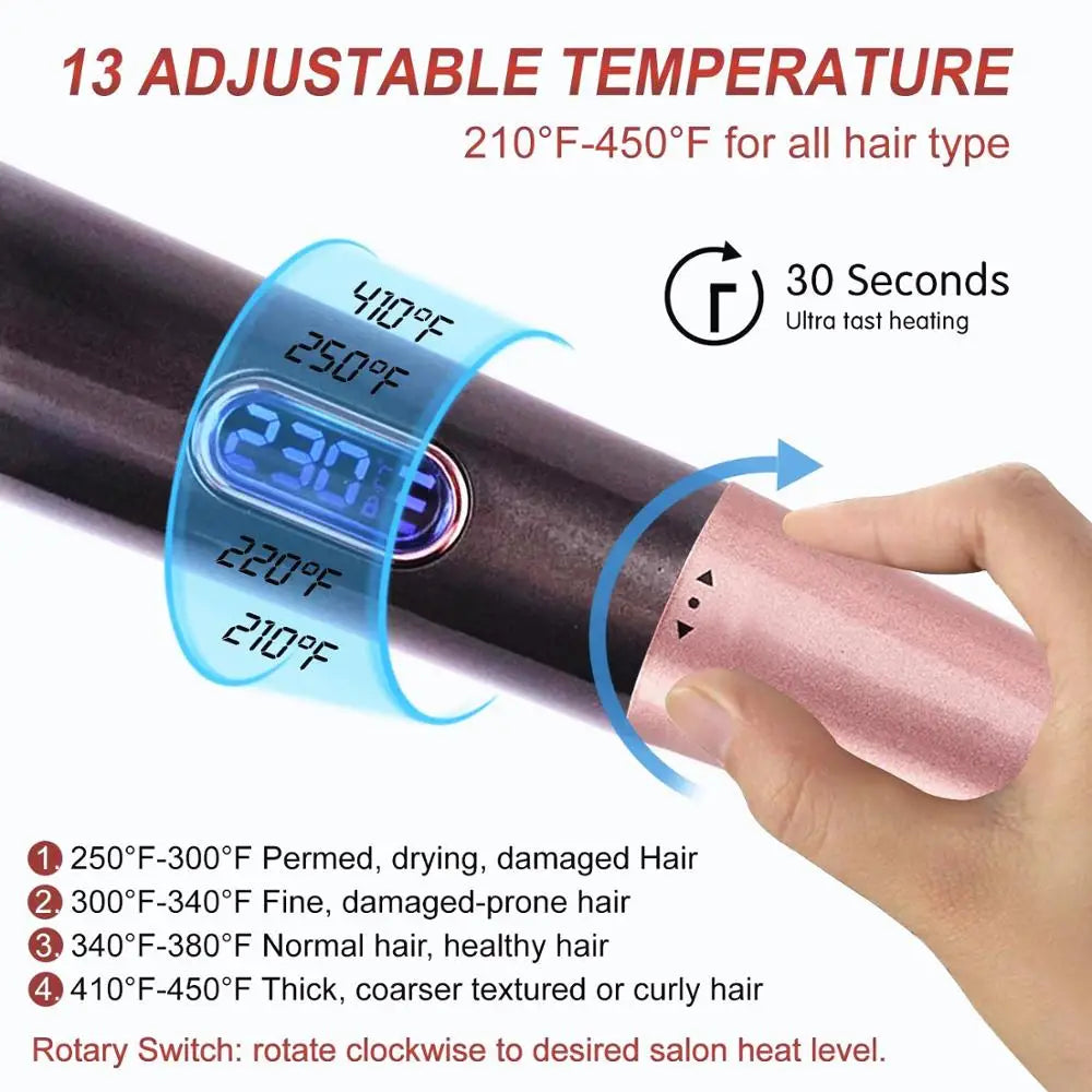 2 in 1 Hair Straightener and Curler Twist Straightening Curling Iron Professional Negative Ion Fast Heating Styling Flat Iron