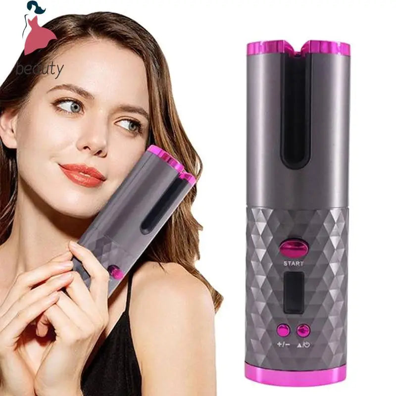 USB Auto Rotate Ceramic Hair Curler Portable Auto Curler LED Display Temperature Professional Curler Automatic Curlin Iron Curls