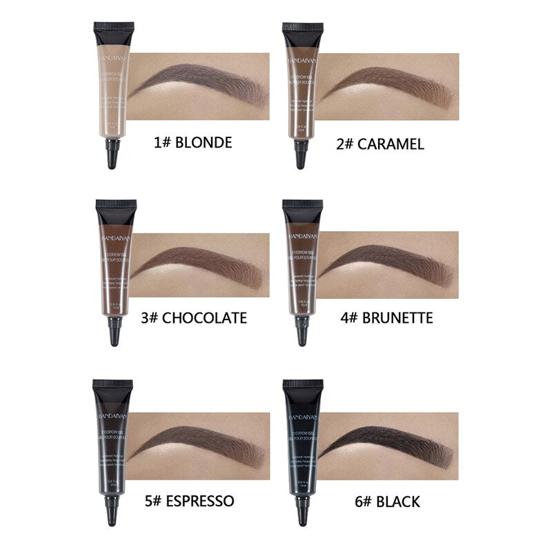 Eyebrow Makeup Henna Gel Black Brown Waterproof Durable Liquid Tint Brush Sets Tattoo Paint Kit Cream Enhancer Dye Cosmetic Tool